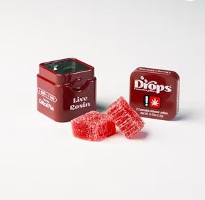 Drops - Cranberry Enhanced Rosin Gummies 1:1:1:1 THC:CBD:CBC:CBG