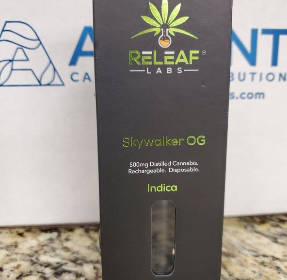 RELEAF LABS RECHARGEABLE VAPE 500 MG BY ARGENT CANNABIS