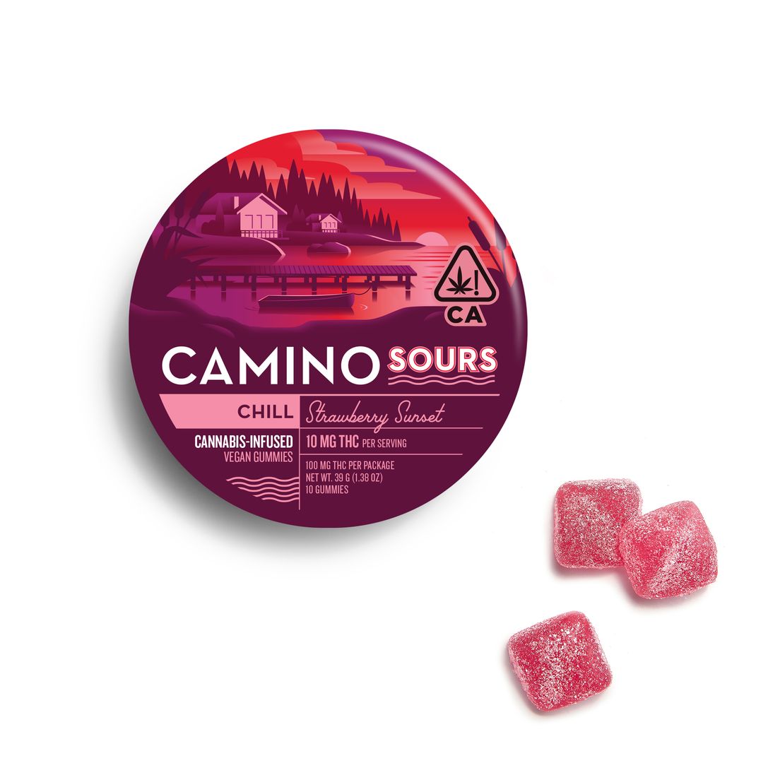 Camino Sours Gummies Strawberry Sunset 100mg