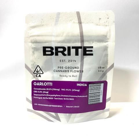 A. Brite 3.5g Pre-Ground Shake - Quality 7.5/10 - Garlotti