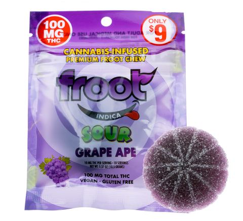 Froot Gummy Singles - Sour Grape Ape -100mg