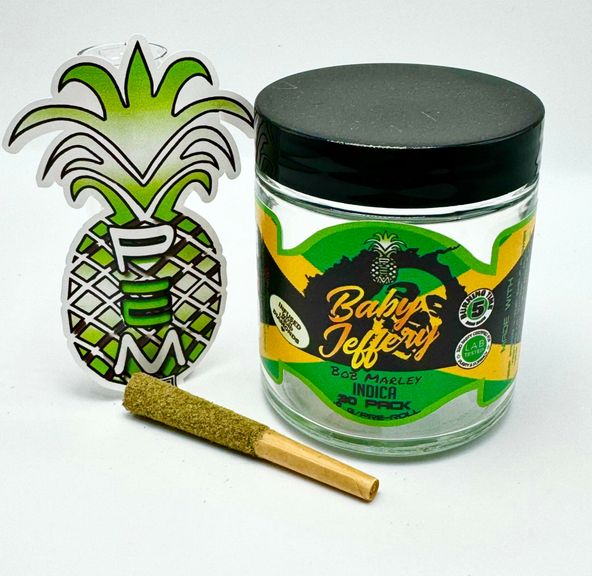 Baby Jeffery Indica Pre-Roll Infused 5 Pack Bob Marley