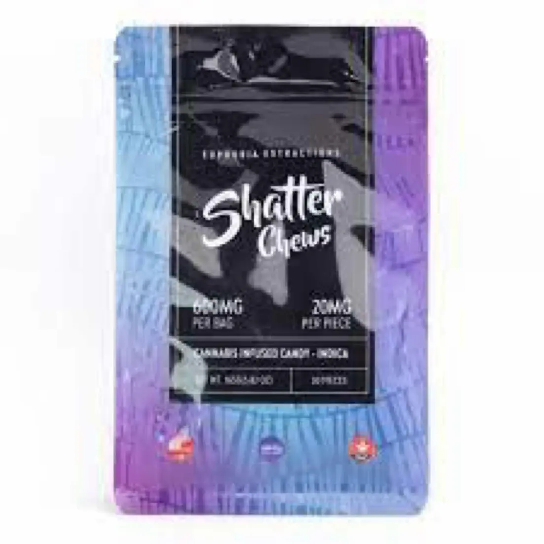 600mg Shatter Chews Party Pack - Indica 165.00 g