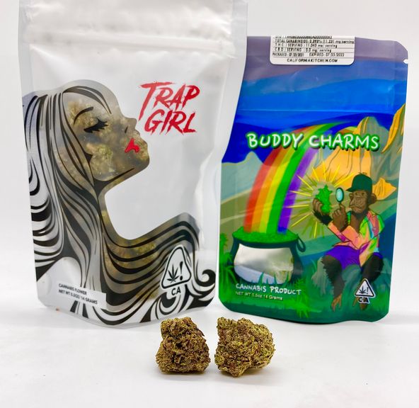 *Deal! $75 1/2 oz. Peanut Butter Runtz (Indoor/31.01%/Hybrid) - Trap Girl + Buddy Charms