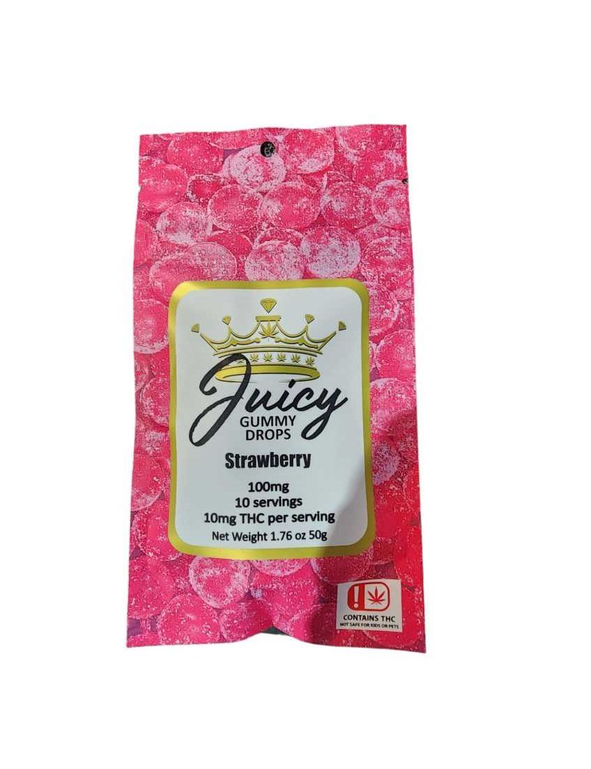 Juicy Strawberry 100mg-10 count Gummy Drops