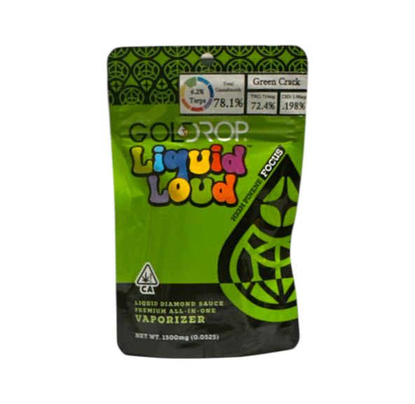Gold Drop - Green Crack Liquid Loud Disposable Vape 1.5g