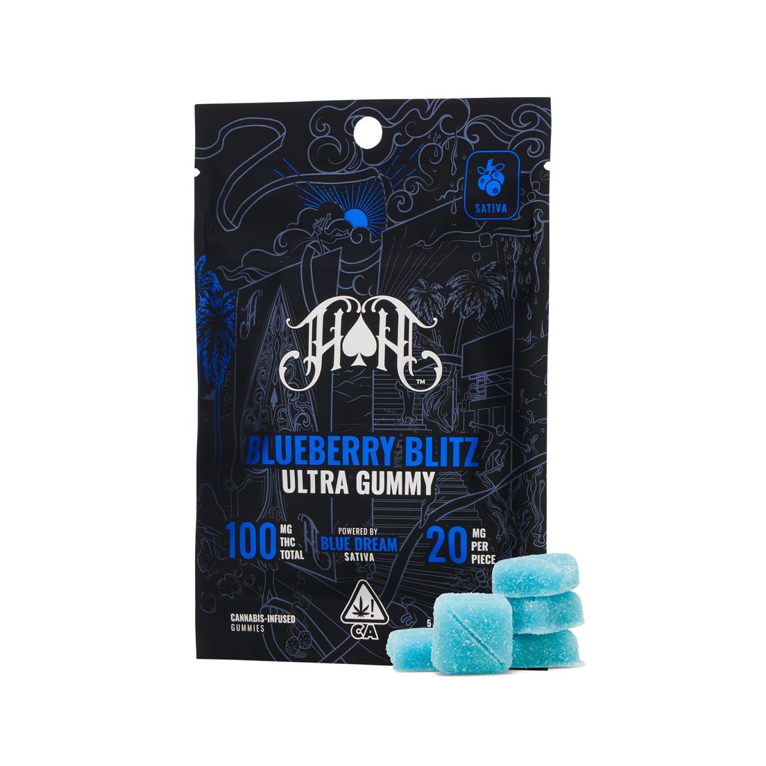 Heavy Hitters - THC Gummy Pack 100mg - Blueberry Blitz
