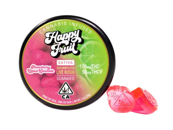 Happy Fruit - Strawberry Limeade Rosin Gummies 100 MG THC + 50 MG THC-V