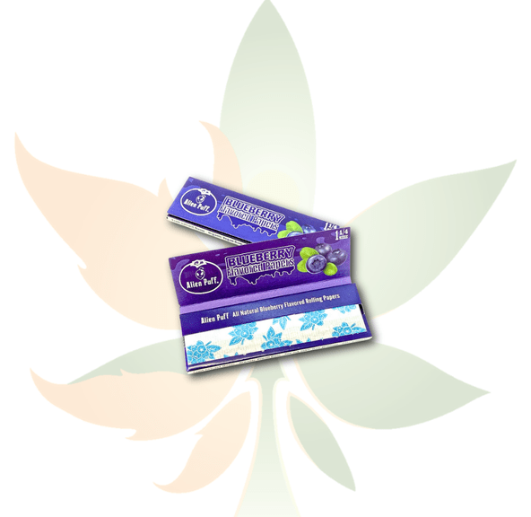Alien Puff - Flavoured 1 1/4 Rolling Papers - Blueberry