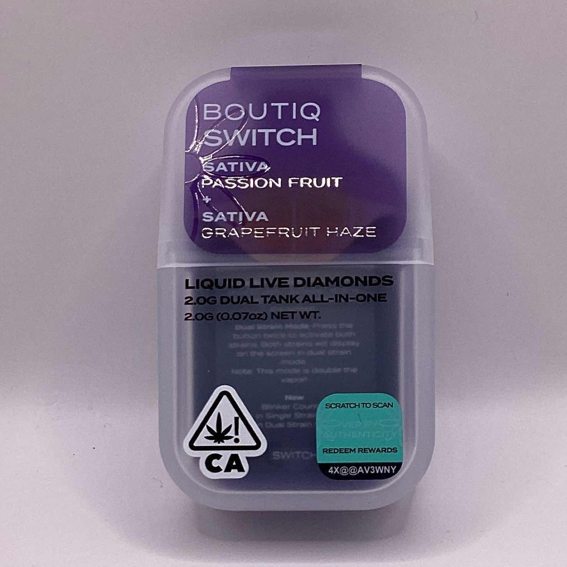 Boutiq - Disposable - Switch - Passion Fruit x Grapefruit Haze - 2G