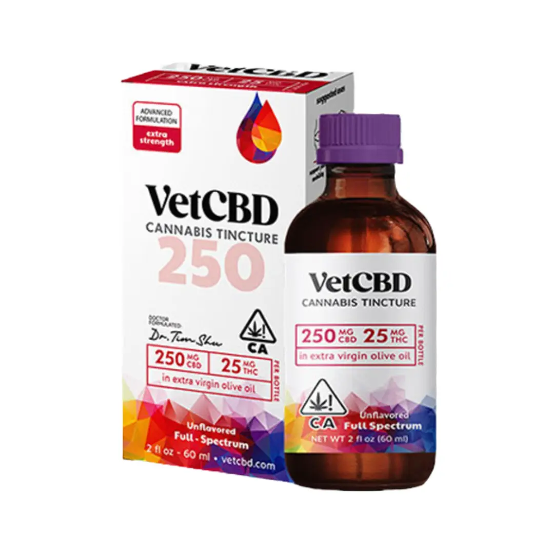 VET CBD Extra Strength Tincture 250mg CBD / 25mg THC