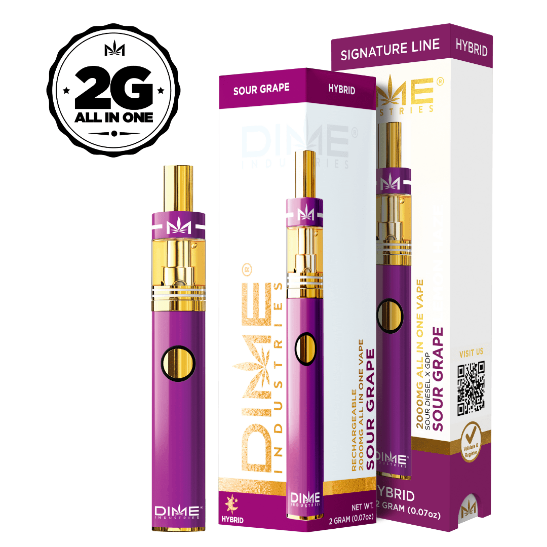 DIME SOUR GRAPE DISPOSABLE 2G