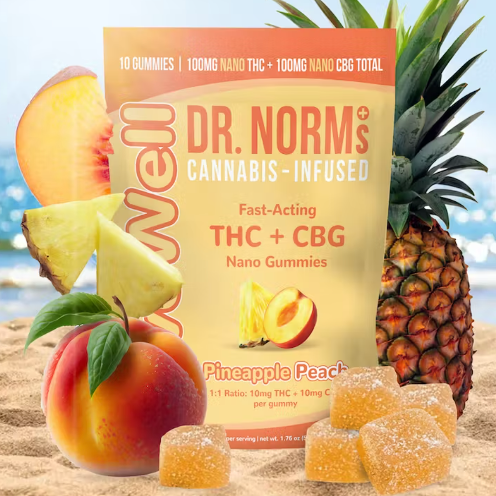 LiveWell THC + CBG Pineapple Peach Fast-Acting Gummies
