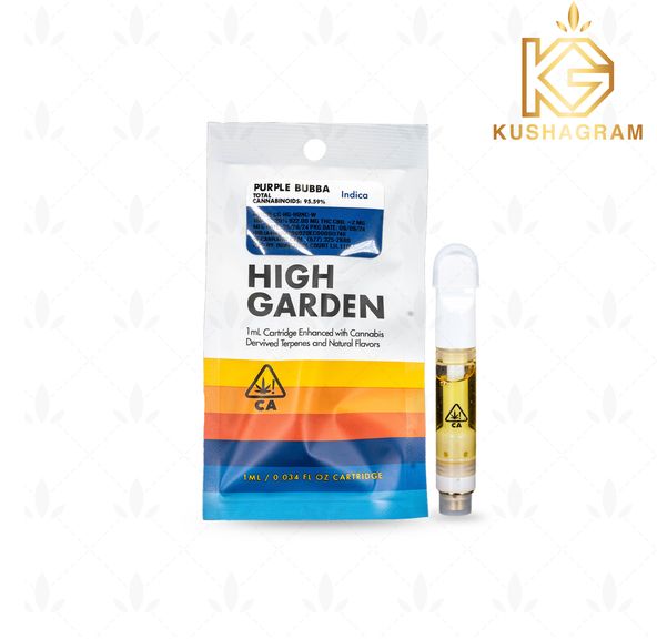 High Garden - Purple Bubba Live Resin Cart 1g