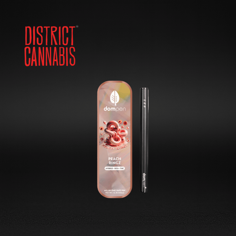 District Cannabis | Dom Pen Disposable Vape Cart | Peach Ringz | 1g | Hybrid