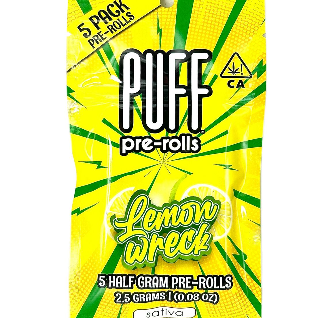 B2 GET PREROLL - PUFF - Lemonwreck - Pre-Roll 5pk x 0.5g= 2.5g