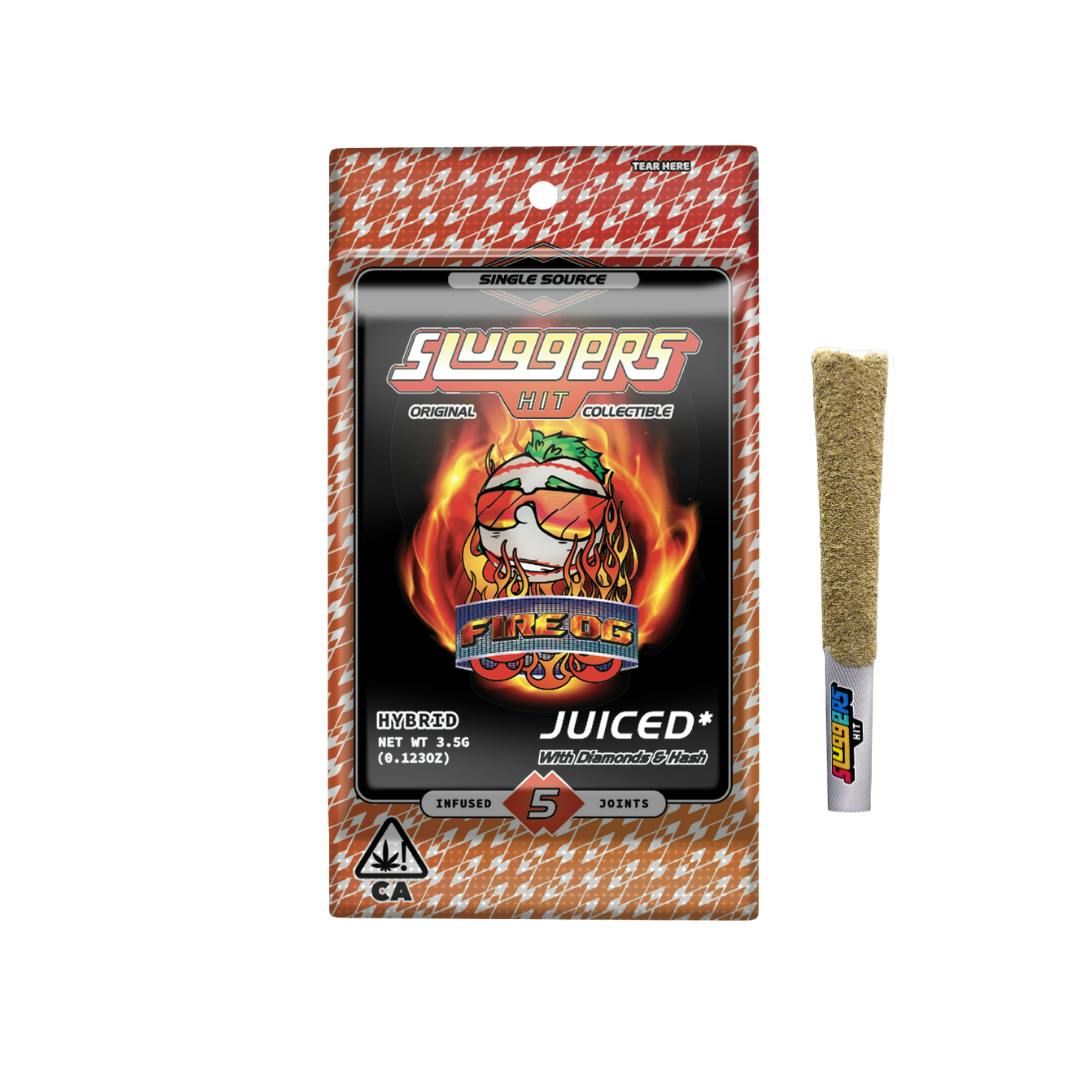 Sluggers Fire OG .7g Diamond Infused Preroll 5pk 37.2%