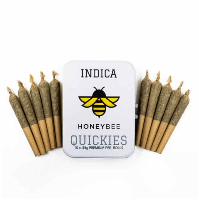 Black Ice 10x.35g Quickies by Honeybee Premium - Indica -26% THC