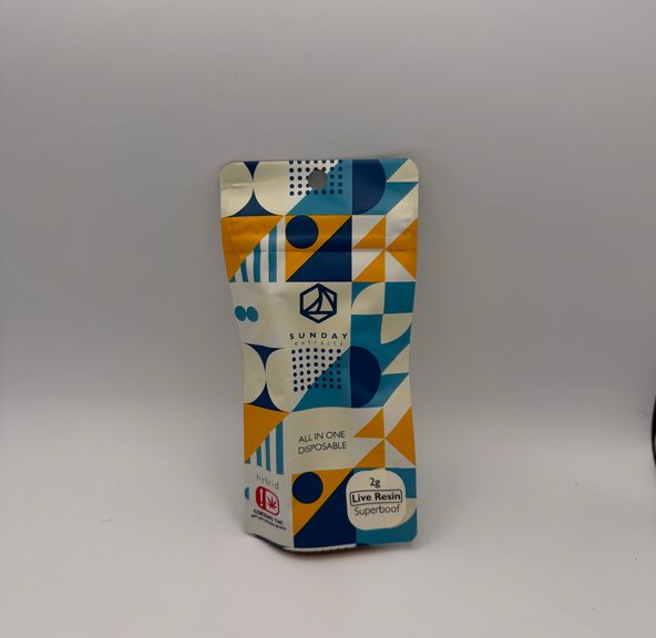 Sunday Extracts - Live Resin 2G Disposable - Superboof - Hybrid
