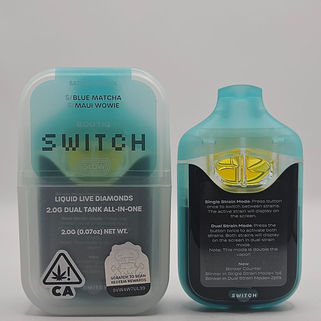 Boutiq Switch / Glow - Disposable - Blue Matcha x Maui Wowie - 2G