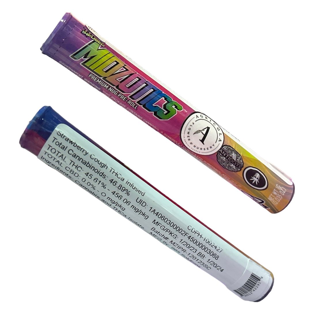 D. Midzotics 1g THCa Infused Pre Roll - Strawberry Cough (S)