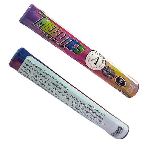 D. Midzotics 1g THCa Infused Pre Roll - Strawberry Cough (S)