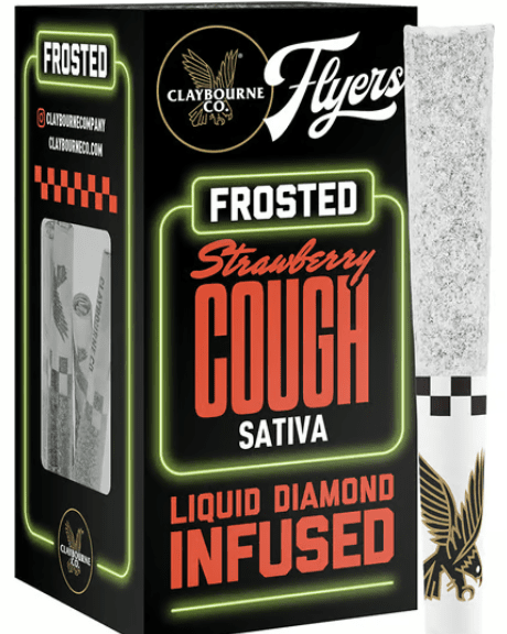 Claybourne Co. - Frosted Flyers - (x5) .5g Infused Prerolls - 2.5g - Strawberry Cough