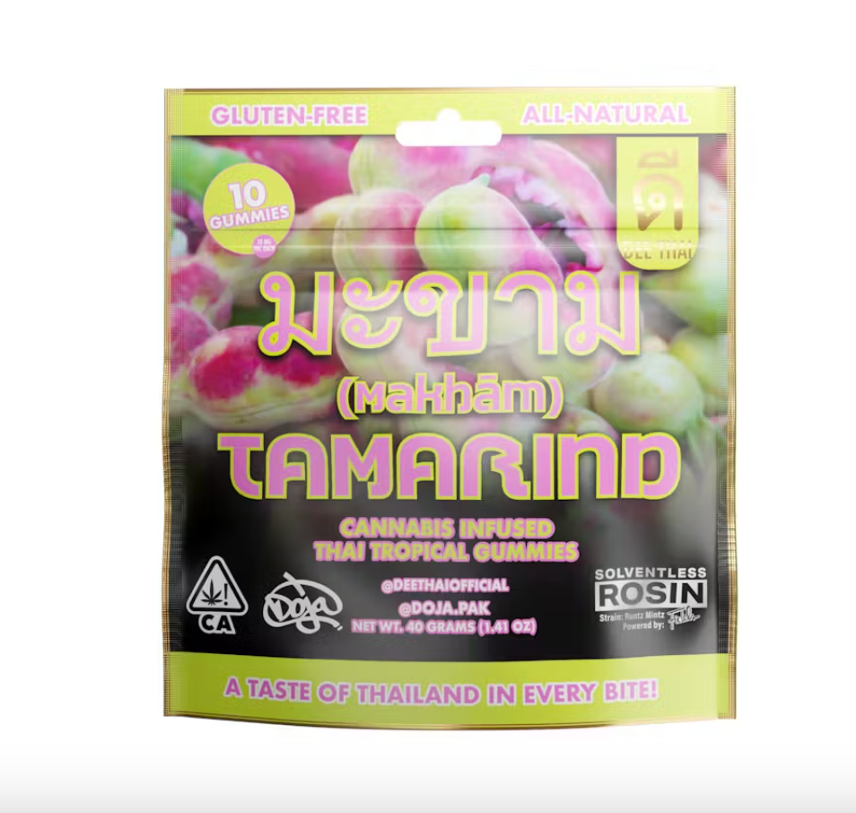 Dee Thai Solventless Hash Rosin 100MG Gummies (Doja Collab) Tamarind