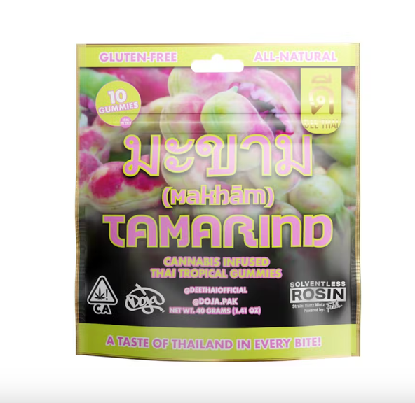 Dee Thai Solventless Hash Rosin 100MG Gummies (Doja Collab) Tamarind