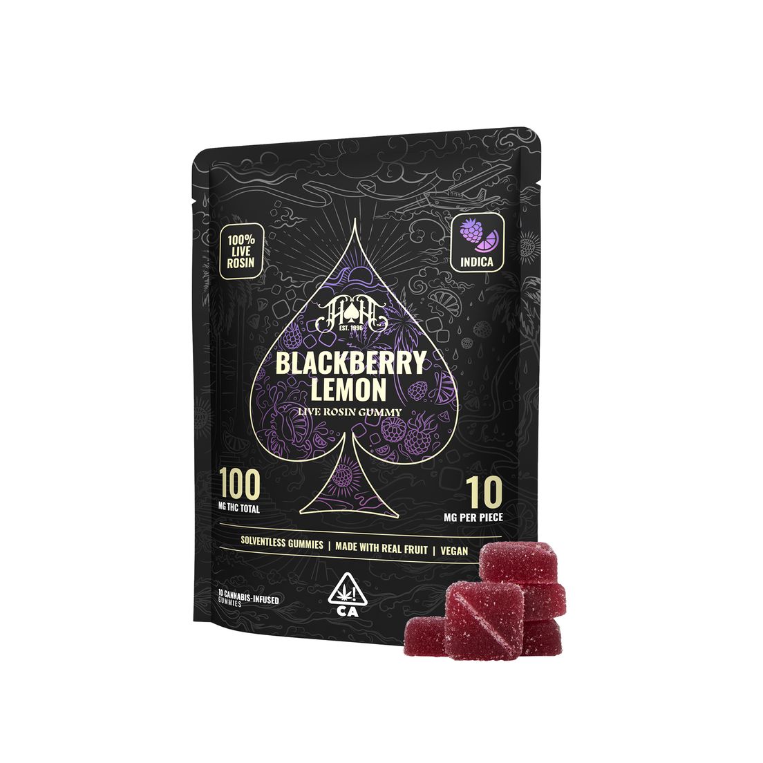 Heavy Hitters - 100mg Live Rosin Gummy Pack - Blackberry Lemon