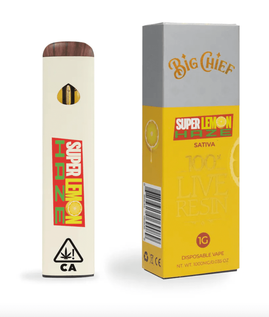 Big Chief 1g Live Resin Disposable Super Lemon Haze