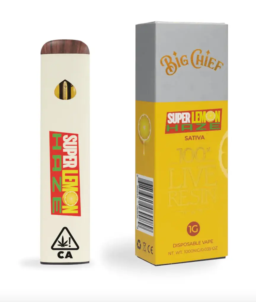 Big Chief 1g Live Resin Disposable Super Lemon Haze