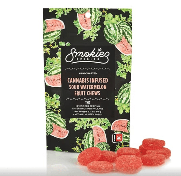 Sour Blue Raspberry Indica 1000mg THC Fruit Chews