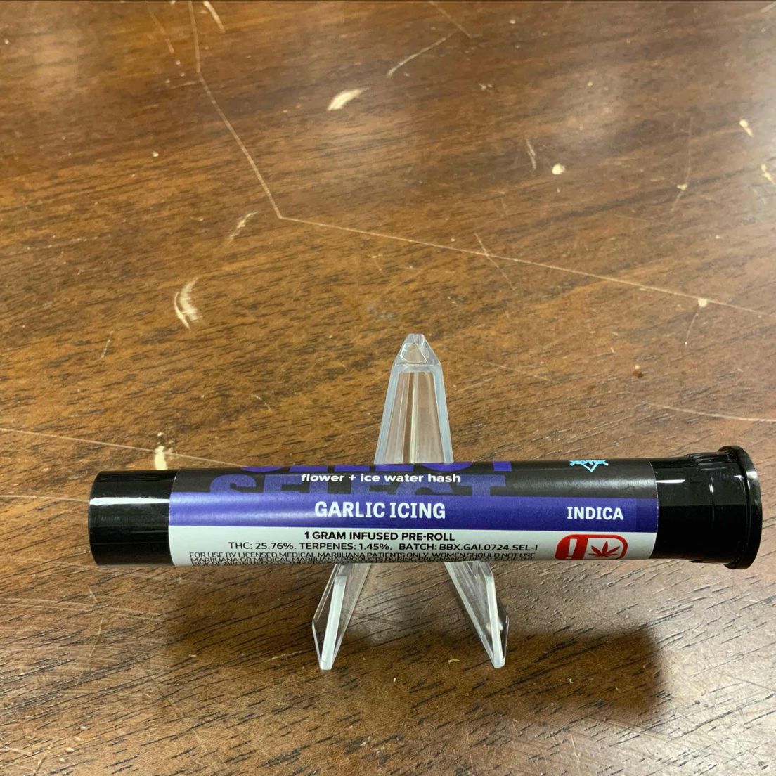 Garlic Icing Ruby Mae Select Indica Preroll 1g