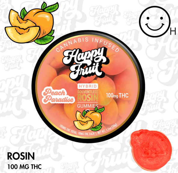 Peach Paradise Rosin Gummies : 100mg THC