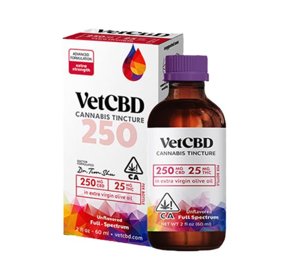 VET CBD Extra Strength Tincture 250mg CBD / 25mg THC