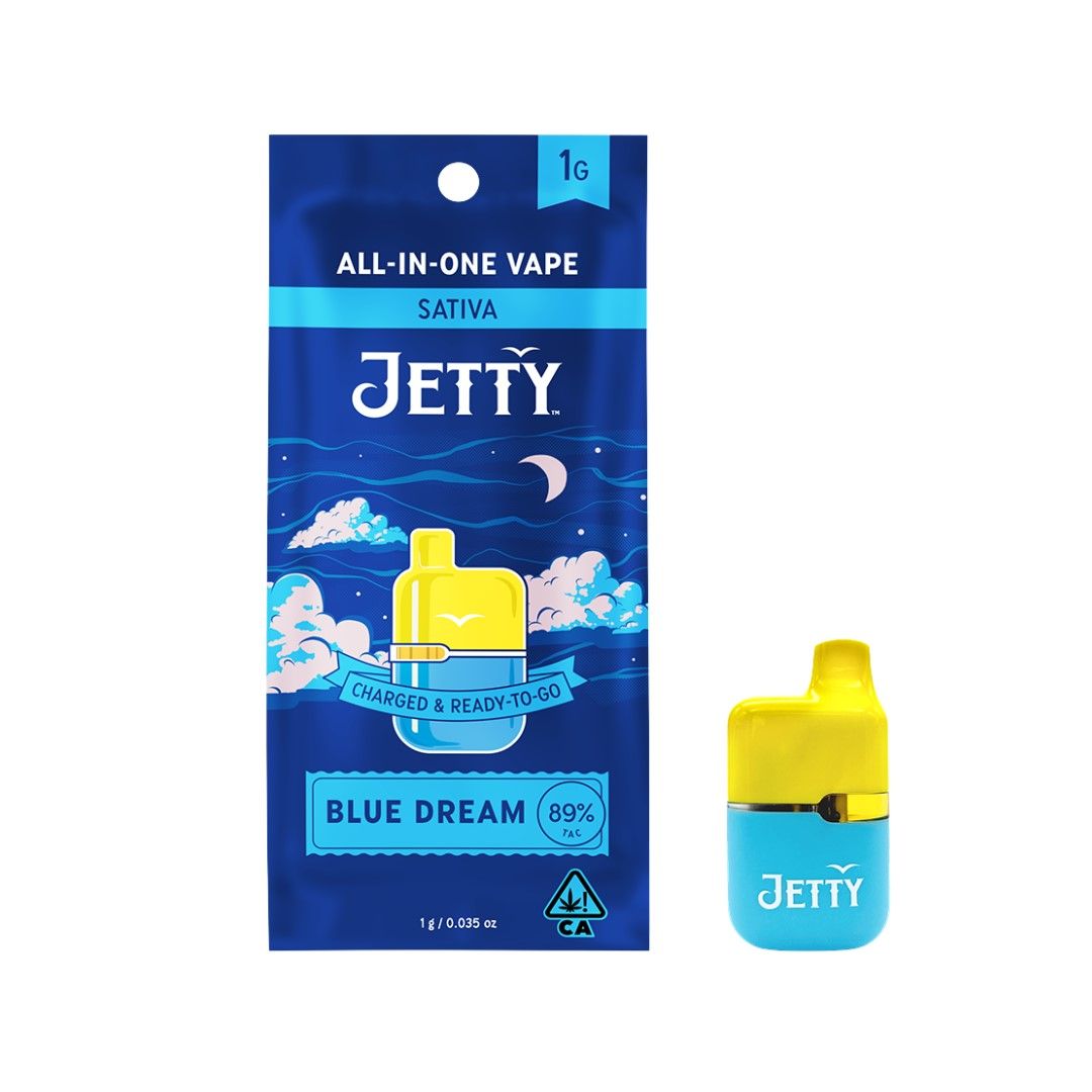 Jetty AIO High THC Mini Tank Blue Dream 1g