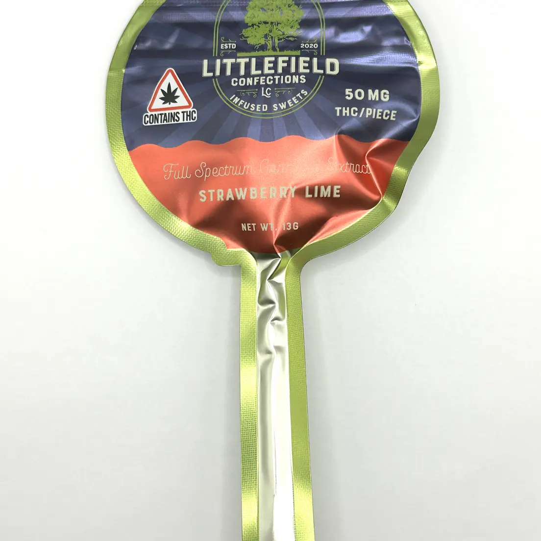50mg Lollipop Strawberry Lime Littlefield Confections