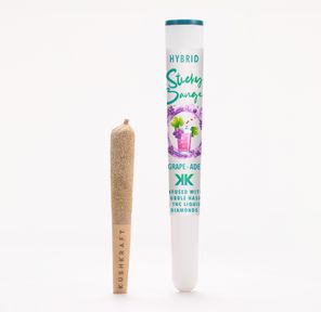 1 x 0.5g Infused Sticky Banger Pre-Roll Hybrid Grape Ape by KushKraft