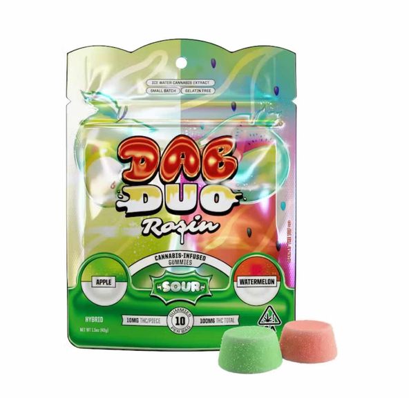 Absolute Xtracts Dab Duo Gummies Sour 100mg