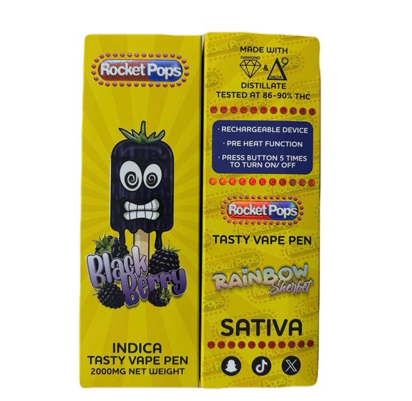 Rocket Pops THC Pen 2g $40.