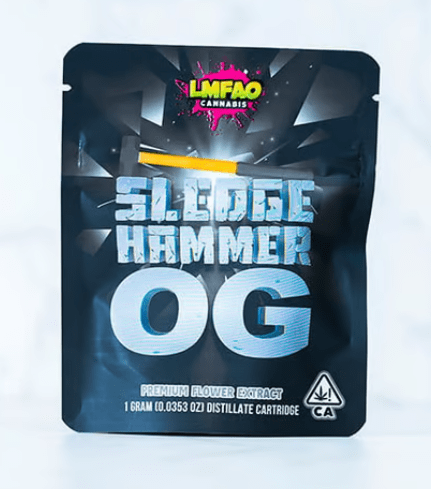 LMFAO Sledge Hammer OG 1g Distillate Cartridge 89.5%