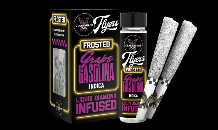 Claybourne Co. - Frosted Flyers - Grape Gasolina - Infused Prerolls - 5pk - 2.5g - Indica