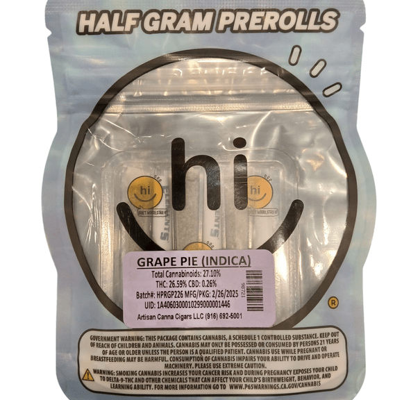 Hi Canna - Grape Pie 6 Pack Preroll 3g