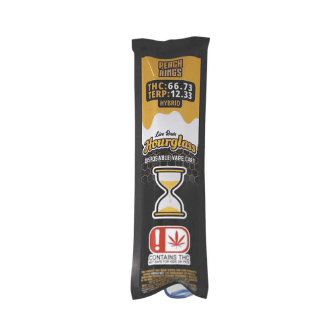 710 Trading Hourglass Extracts - 1g Live Resin Disposable Vape - Peach Rings