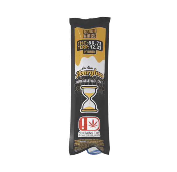 710 Trading Hourglass Extracts - 1g Live Resin Disposable Vape - Peach Rings