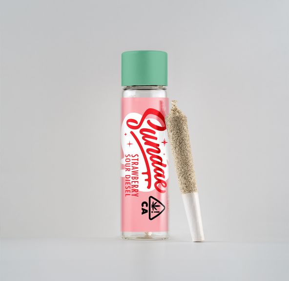 Sundae - Strawberry Sour Diesel Infused Pre Roll - .5g
