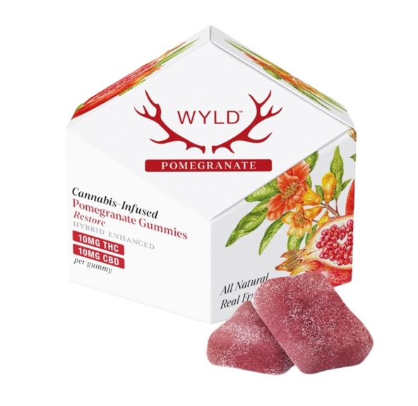 Wyld Fruit Chews Pomegranate 100mg THC / 100mg CBD 1:1