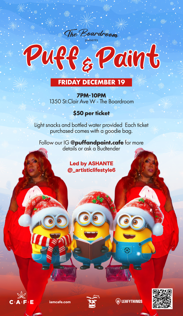 1 EVENT TICKET: Puff & Paint December 19