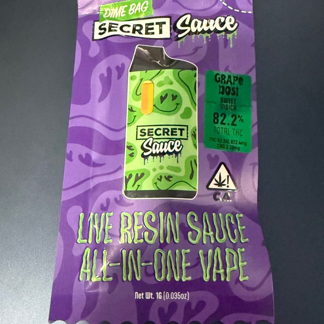 Dime Bag- Grape Dosi Live Resin Sauce AIO 1g (I)